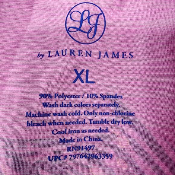 Lauren James Women's T Shirt Size XL Pink Long Sleeve Swordfish Graphic Fishing - Picture 9 of 9
